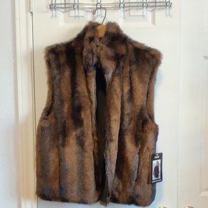 Coaco Women's Reversible Faux Mink Vest, XL